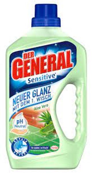 Der General Sensitive, grīdu mazgāšanas līdzeklis ar aloe vera 750.ml.